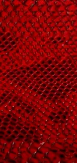 Vibrant red lattice texture for mobile wallpaper.