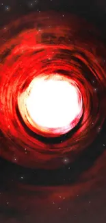 Red vortex wallpaper with white center.