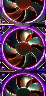 Vibrant RGB PC fans with neon glow