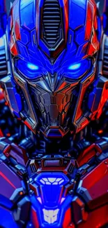 Vibrant sci-fi robot with metallic details.