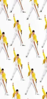 Rock icon in yellow jacket wallpaper.