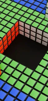 Vibrant Rubik's Cube blocks in bold colors.