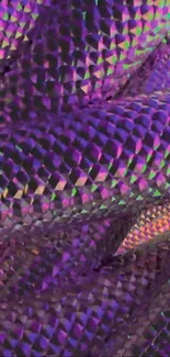 Colorful and abstract snake scales with vibrant purple hues.