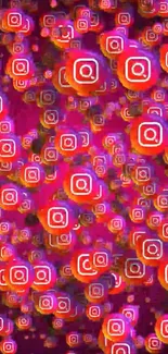 Vibrant social media icons swirling pattern wallpaper.