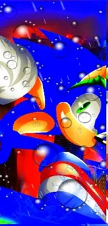 Vibrant Sonic the Hedgehog artwork with bold colors and dynamic design.