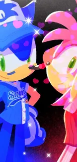 Vibrant Sonic character duo in dynamic colors.