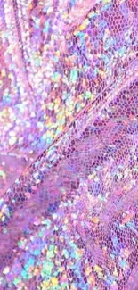 Purple glitter mobile wallpaper with vibrant sparkles.