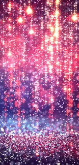 Vibrant and sparkling glitter wallpaper with shades of pink and purple.