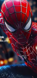 Dynamic Spider-Man wallpaper with vibrant colors and intricate design.