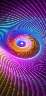 Vibrant spiral abstract art with colorful gradients and dynamic curves.