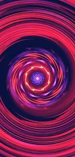 Vibrant spiral abstract design in red and purple.