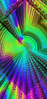 Vibrant abstract spiral design in vivid colors