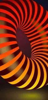 Vibrant red and orange spiral pattern wallpaper for phones.