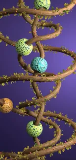 Intricate fantasy spiral art with vibrant colors on a mobile wallpaper.