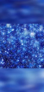 Vibrant blue starry galaxy wallpaper for phones.