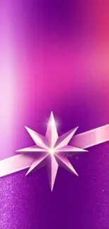 Vibrant purple wallpaper with a pink star.