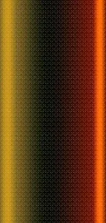 Mobile wallpaper with vibrant orange and yellow stripes on a black textured background.