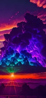 Colorful sunset clouds with vibrant hues in the sky.