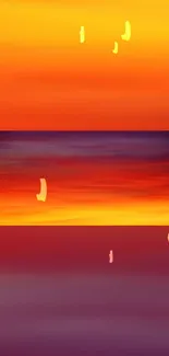 Vibrant sunset gradient with heart shapes, ideal for mobile wallpaper.