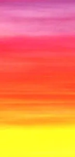 Vibrant sunset gradient wallpaper with purple, red, and yellow hues.