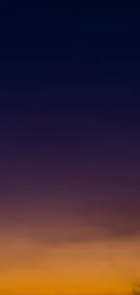 Vibrant sunset gradient mobile wallpaper with deep blue and warm orange hues.