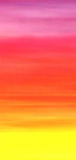 Vibrant sunset mobile phone wallpaper with red and orange gradient hues.