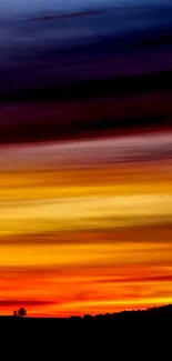 Vibrant sunset sky wallpaper with warm tones.