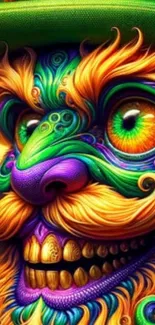 Vibrant surreal art with colorful abstract design