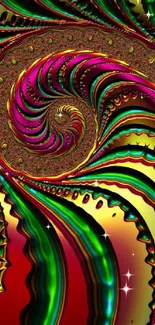 Colorful abstract swirl mobile wallpaper.