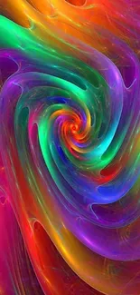 Colorful abstract swirl mobile wallpaper with vibrant design.