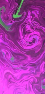 Purple and green vibrant swirl wallpaper.