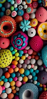 Colorful art texture wallpaper with vibrant pattern