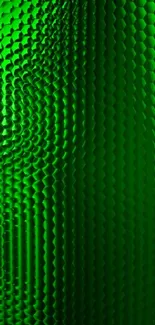 Vibrant green hexagonal textured wallpaper.