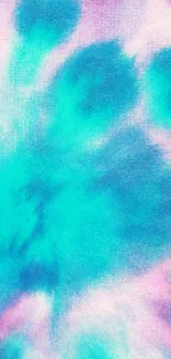 Vibrant teal and purple tie-dye wallpaper for mobile phones.