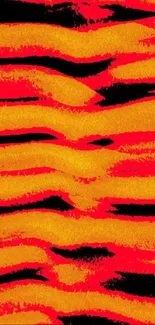 Vibrant abstract wallpaper with bold red, yellow, and black stripes.