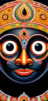 Indian traditional art wallpaper with vibrant colors and intricate design.