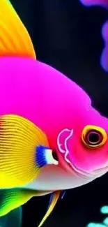 Vibrant and colorful tropical fish art