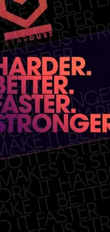 Bold typography mobile wallpaper with motivational words in vibrant colors.