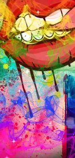 Colorful abstract art design with vibrant splashes.