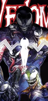 Venom comic wallpaper with a dark and vibrant design.