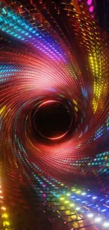 Colorful digital vortex with vibrant abstract design.