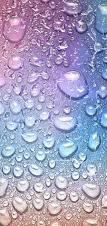 Vibrant mobile wallpaper with colorful water droplets.