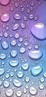 Colorful gradient wallpaper with water droplets.