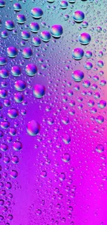 Colorful gradient wallpaper with vibrant water droplets.