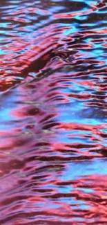 Colorful abstract water reflection wallpaper with pink and blue hues.