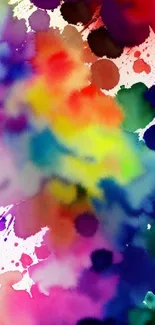 Colorful watercolor splash wallpaper with abstract design.