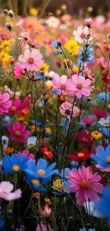 A vibrant array of wildflowers in full bloom.