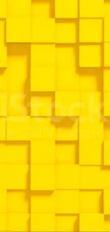 Vibrant 3D yellow blocks forming an abstract pattern in high resolution.