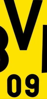 BVB 09 logo on a yellow background wallpaper.