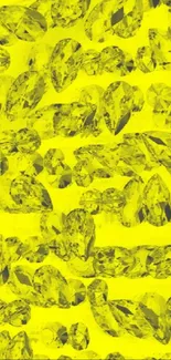 Vibrant yellow gemstone wallpaper with sparkling crystal patterns.